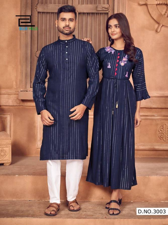 Blue Hills Love Birds 3 Party Wear Designer Rayon Couple Combo Latest Collection